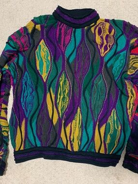 COOGI XL Multicolor 100% Cotton Crewneck Pullover Sweater